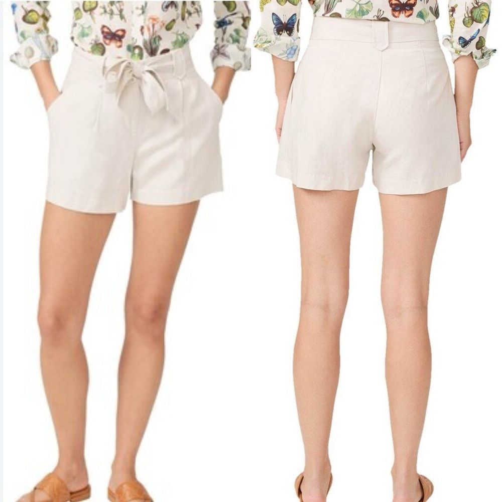 J. McLaughlin Abbie linen‎ blend waist tie shorts women’s size 0